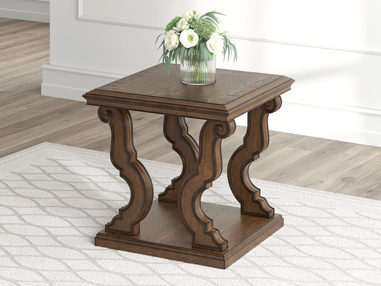 Furniture City Houma - Ashley Furniture - Maylee End Table - Square End Table / Dark Brown - T647-2