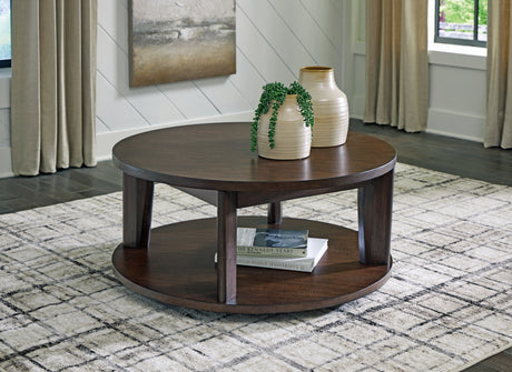 Furniture City Houma - Ashley Furniture - Korestone 2 Coffee Table - Round Cocktail Table - T657-8
