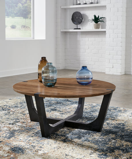 Furniture City Houma - Ashley Furniture - Hanneforth Coffee Table - Round Cocktail Table - T726-8