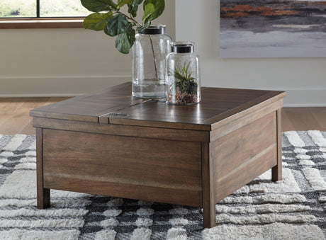 Furniture City Houma - Ashley Furniture - Moriville Lift-Top Coffee Table - Lift Top Cocktail Table - T731-9