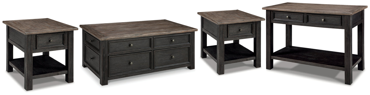 Furniture City Houma - Ashley Furniture - Tyler Creek Coffee Table and 2 End Tables with Console - Coffee Table and 2 End Tables with Console - T736T3