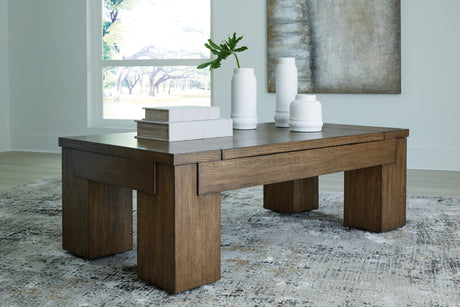 Furniture City Houma - Ashley Furniture - Rosswain Lift-Top Coffee Table - Lift Top Cocktail Table - T763-9