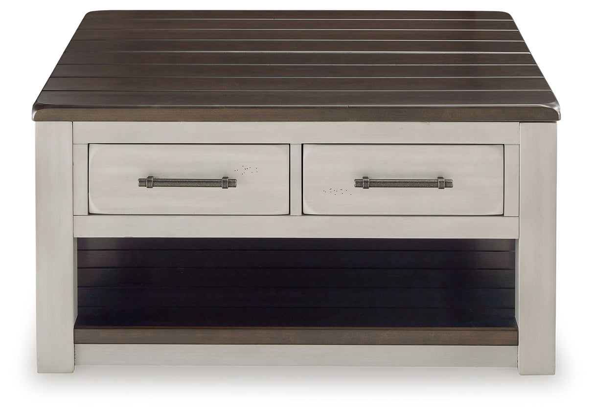 Darborn Lift-top Coffee Table and 2 Chairside End Tables