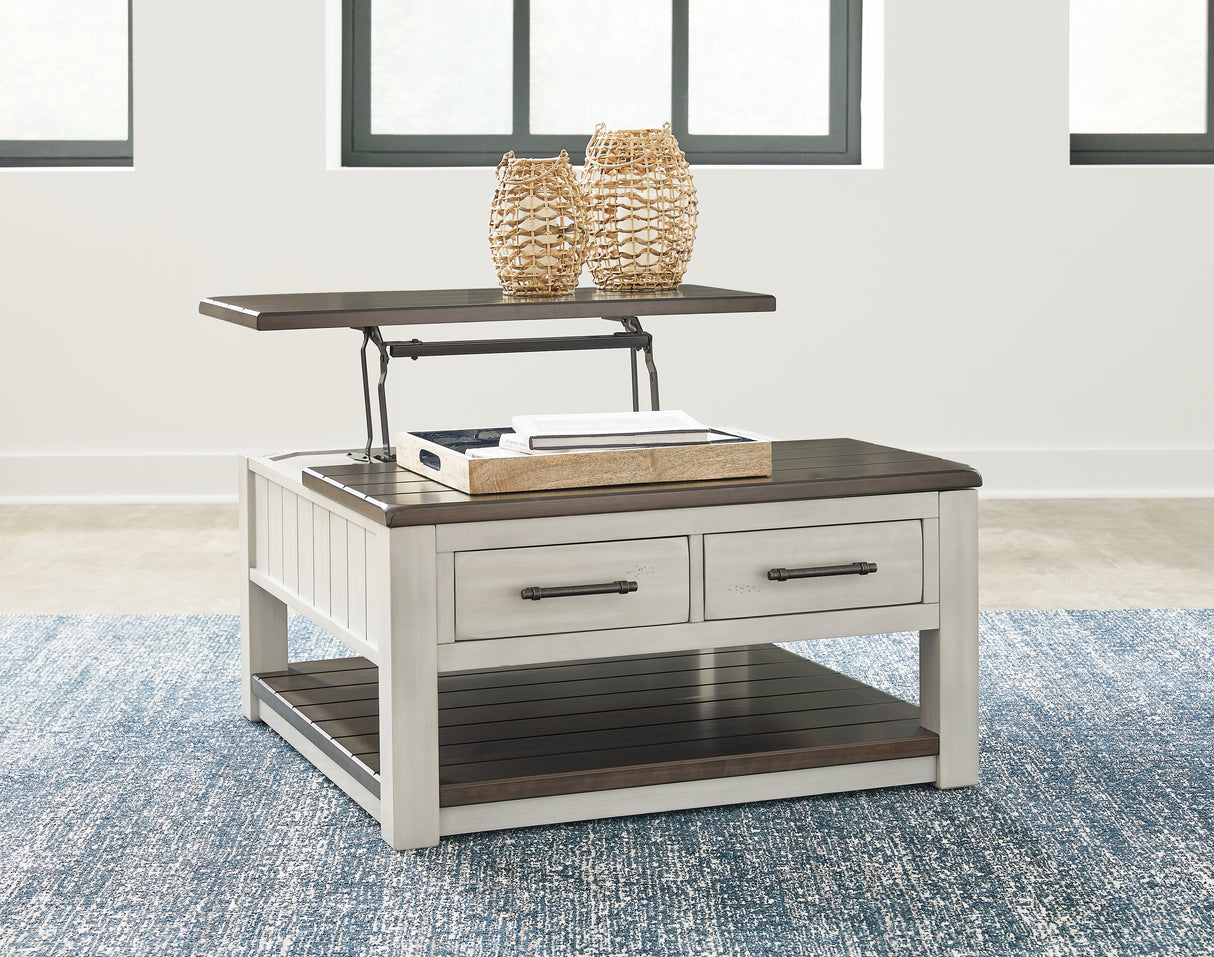 Darborn Lift-top Coffee Table and 2 Chairside End Tables