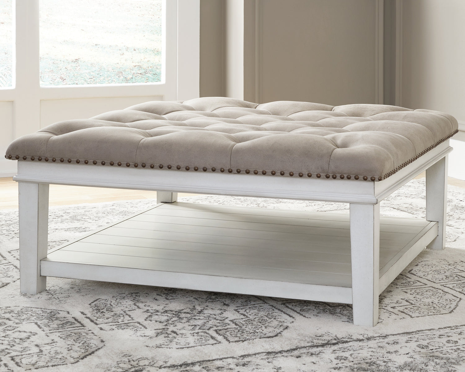 Furniture City Houma - Ashley Furniture - Kanwyn Upholstered Ottoman Coffee Table - UPH Ottoman Cocktail Table - T937-21