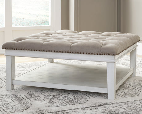 Furniture City Houma - Ashley Furniture - Kanwyn Upholstered Ottoman Coffee Table - UPH Ottoman Cocktail Table - T937-21