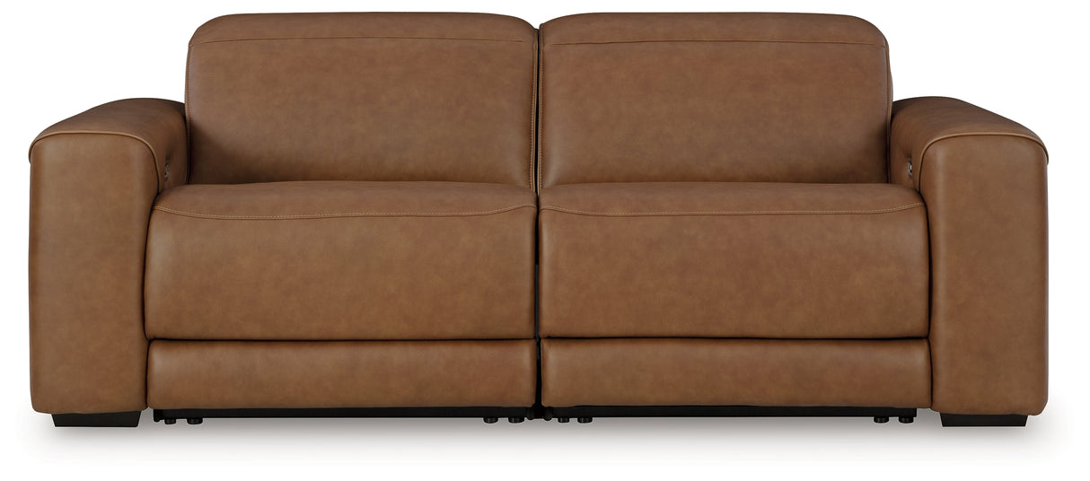 Furniture City Houma - Ashley Furniture - Magic Man 2-Piece Power Reclining Sectional Loveseat - 2-Piece Power Reclining Sectional Loveseat / Caramel - PCU10700S1