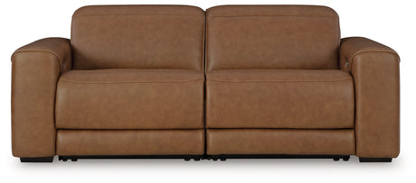 Furniture City Houma - Ashley Furniture - Magic Man 2-Piece Power Reclining Sectional Loveseat - 2-Piece Power Reclining Sectional Loveseat / Caramel - PCU10700S1