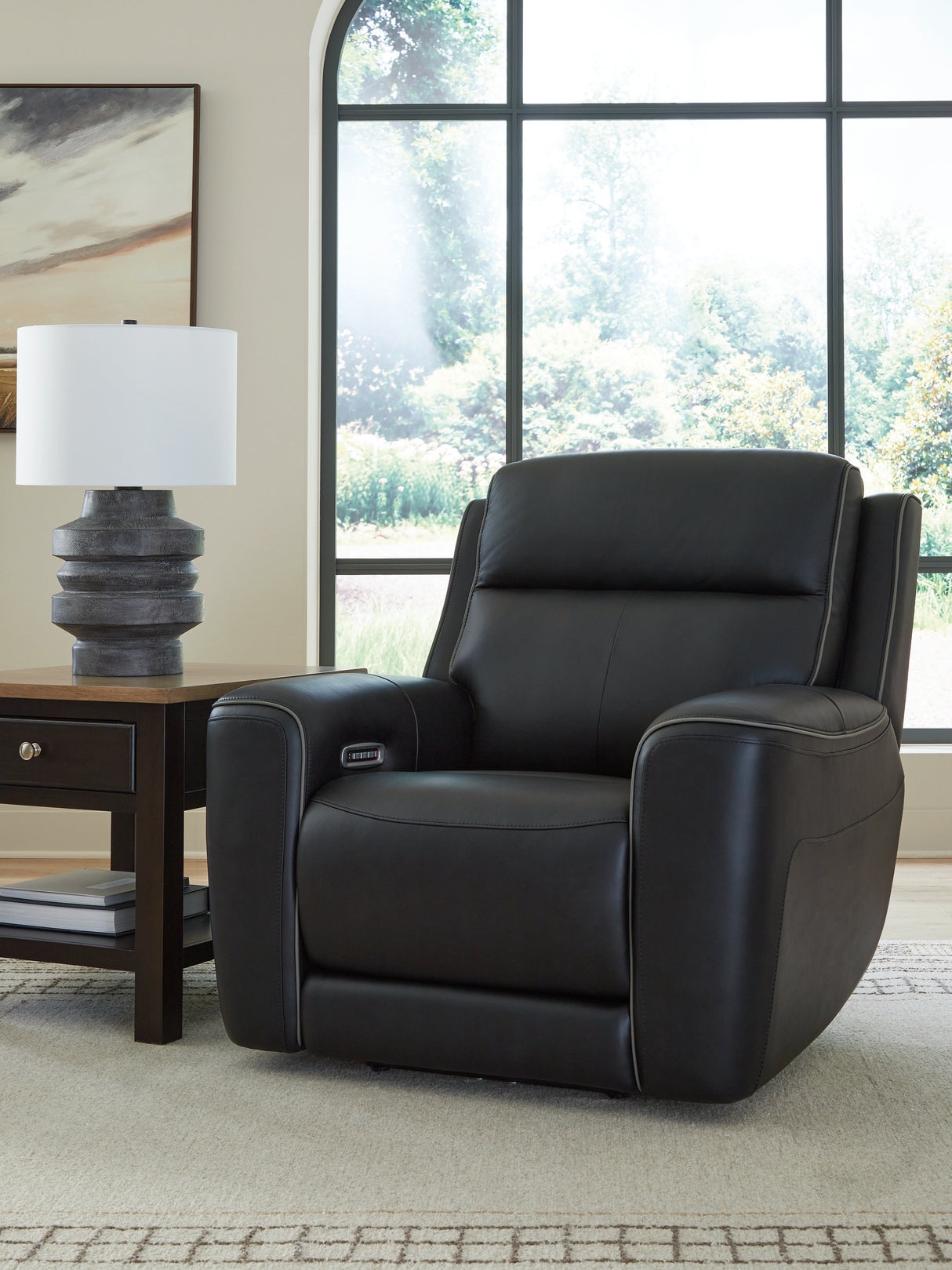 Furniture City Houma - Ashley Furniture - 5Z-Comfort Power Recliner - PWR Recliner/ADJ Headrest / Onyx - PCU1090213