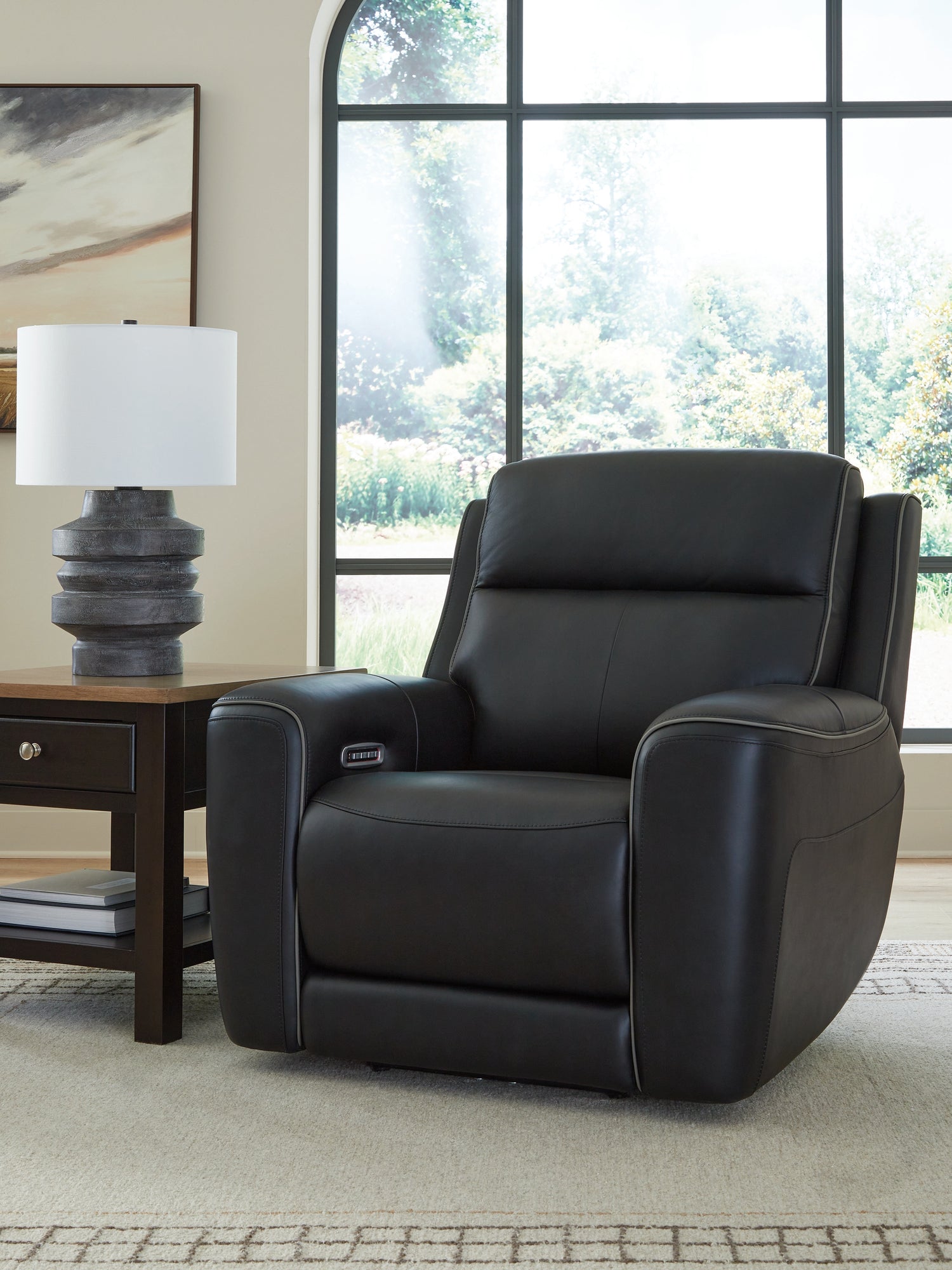 Furniture City Houma - Ashley Furniture - 5Z-Comfort Power Recliner - PWR Recliner/ADJ Headrest / Onyx - PCU1090213
