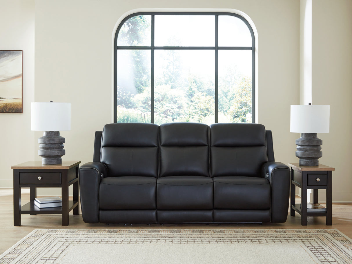 Furniture City Houma - Ashley Furniture - 5Z-Comfort Power Reclining Sofa - PWR REC Sofa with ADJ Headrest / Onyx - PCU1090215
