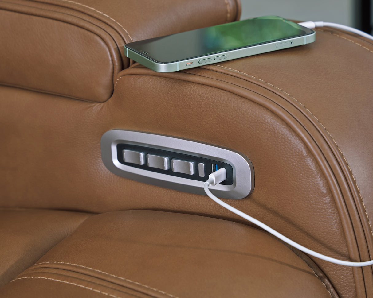 Knightington Power Reclining Sofa with Audio Seating