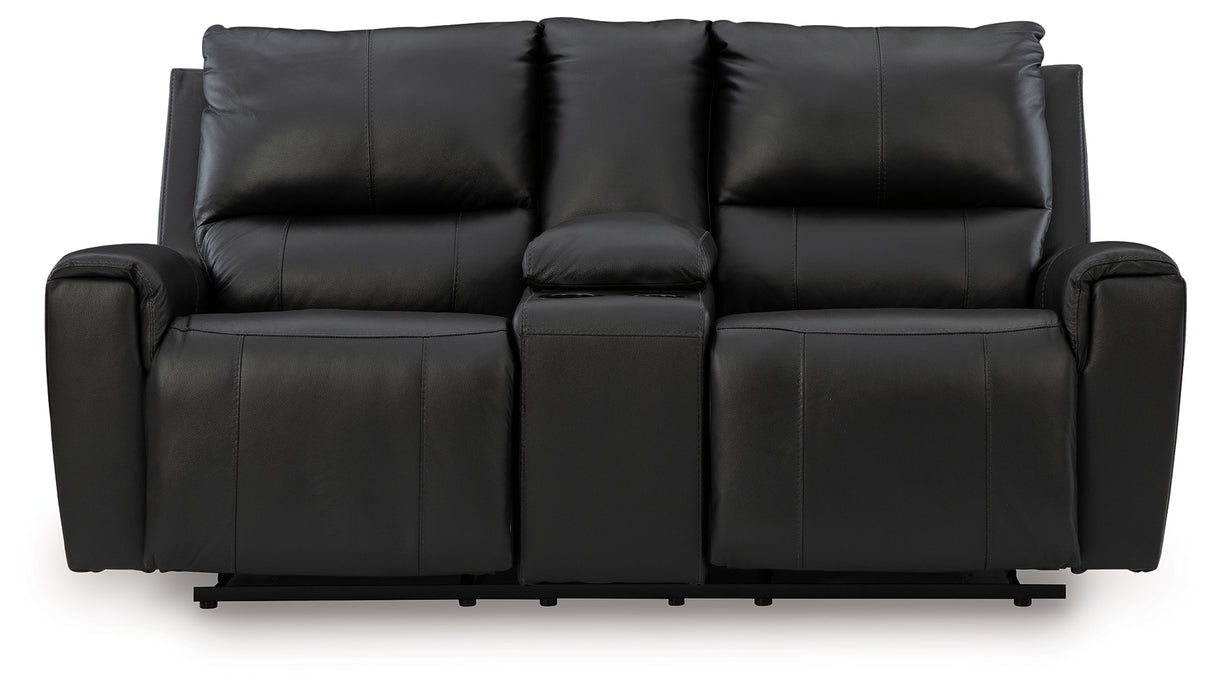 Glossmore Reclining Loveseat with Console