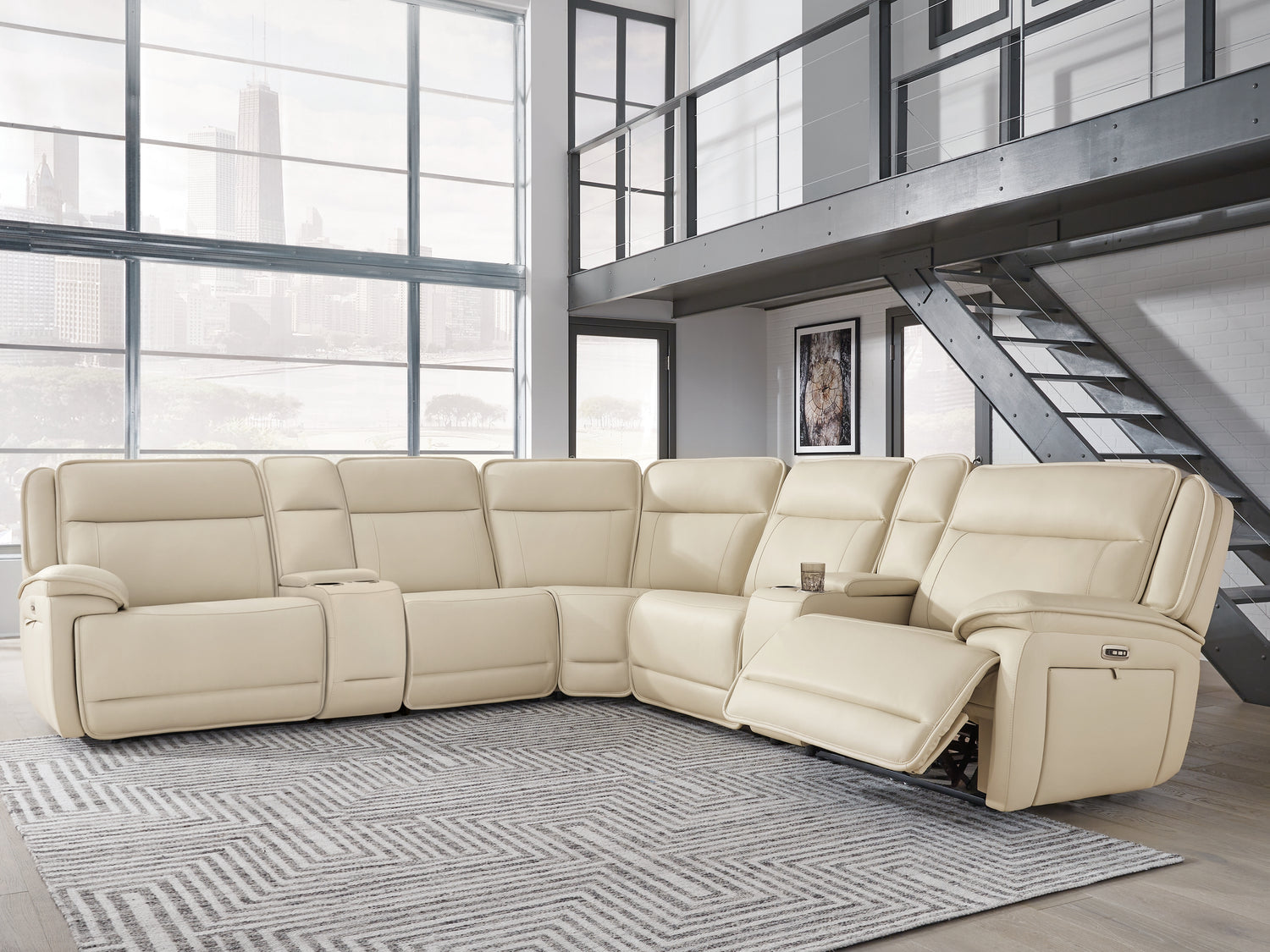 Furniture City Houma - Ashley Furniture - Double Deal 7-Piece Reclining Sectional with 2 Consoles - 7-Piece Reclining Sectional with 2 Consoles - U13001S9