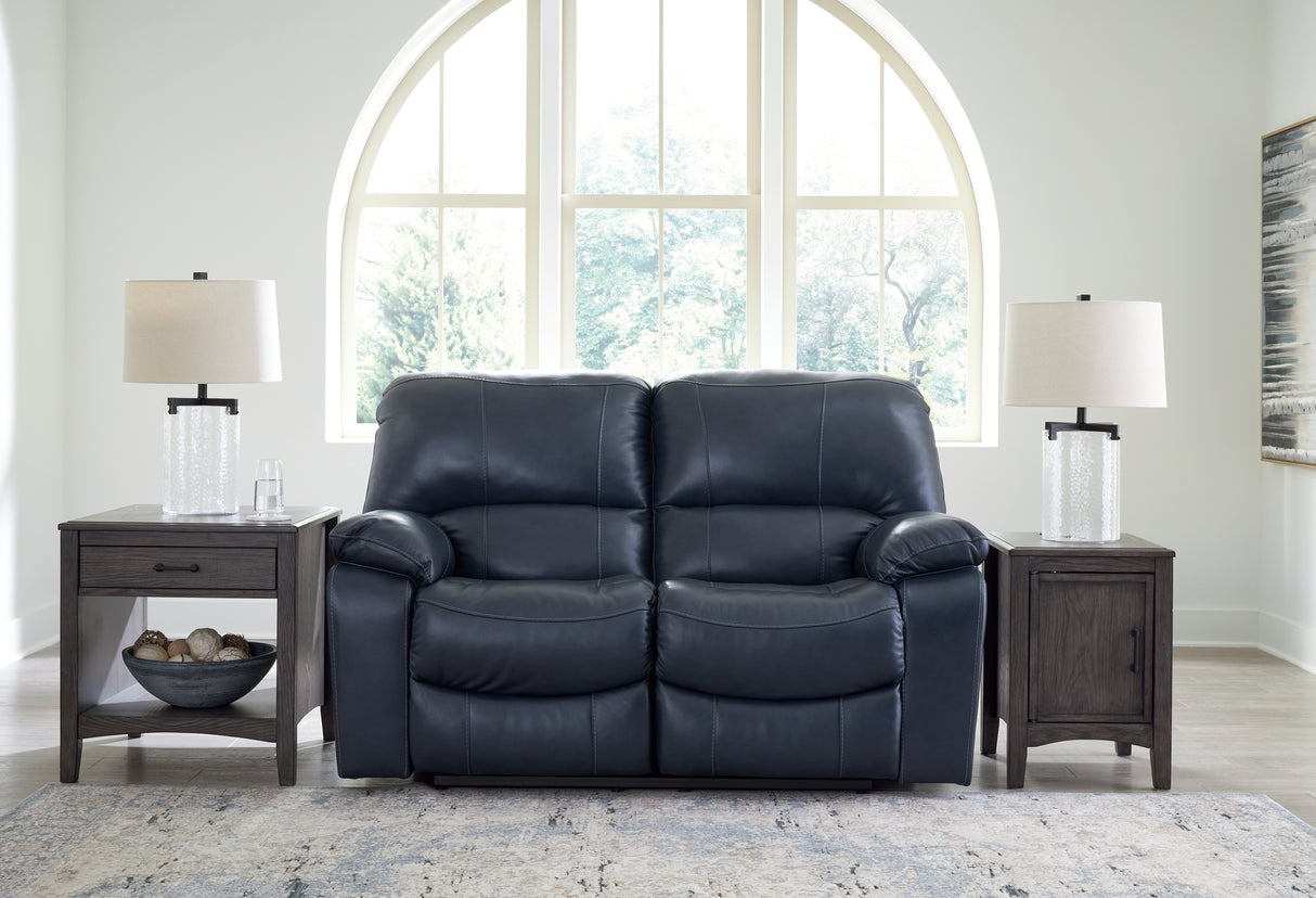 Furniture City Houma - Ashley Furniture - Leesworth Power Reclining Loveseat - Reclining Power Loveseat / Ocean - U4380974