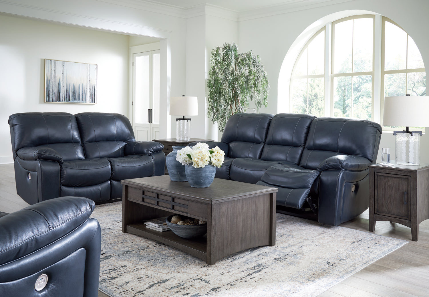 Furniture City Houma - Ashley Furniture - Leesworth Power Reclining Sofa, Loveseat and Recliner - Power Reclining Sofa, Loveseat and Recliner - U43809U2
