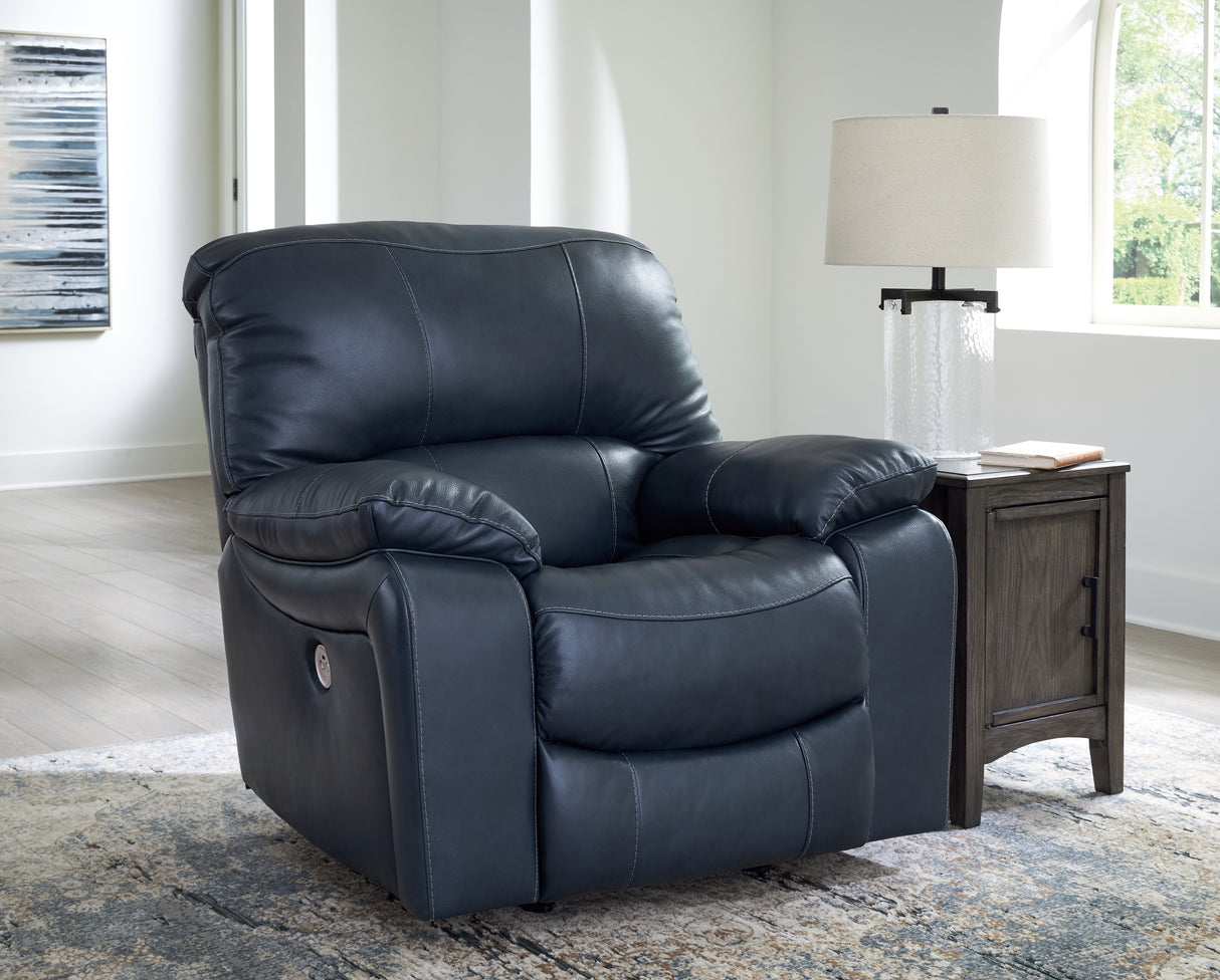 Furniture City Houma - Ashley Furniture - Leesworth Power Recliner - Power Rocker Recliner / Ocean - U4380998