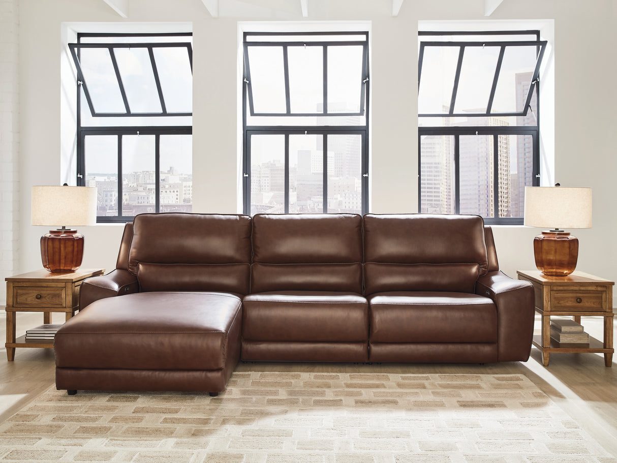 Furniture City Houma - Ashley Furniture - DeepWakes 3-Piece Reclining Sofa Chaise - 3-Piece Reclining Sofa Chaise / Canyon - PCU62607S23