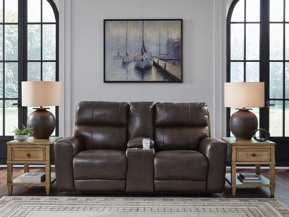 Furniture City Houma - Ashley Furniture - Crossplex Power Reclining Loveseat with Console - PWR REC Loveseat/CON/ADJ HDRST - PCU6450618
