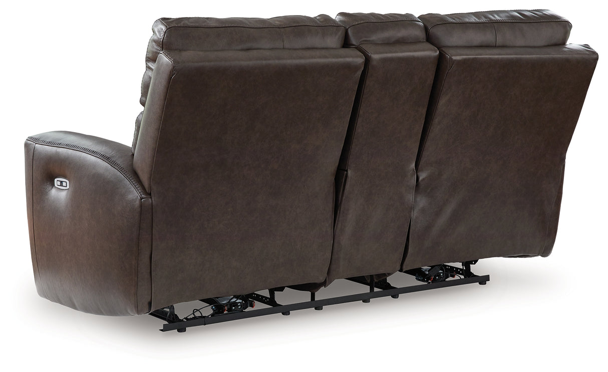Crossplex Power Reclining Loveseat with Console