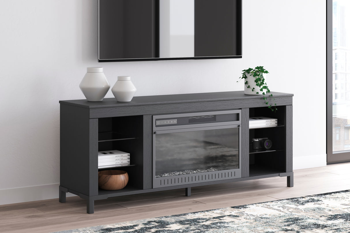 Furniture City Houma - Ashley Furniture - Cayberry 60" TV Stand with Electric Fireplace - 60" with Electric Fireplace - W2721-168