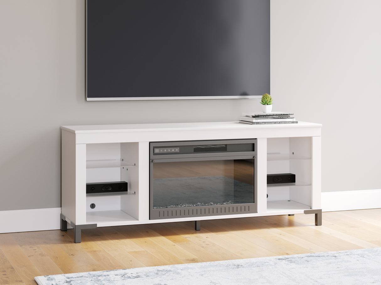 Furniture City Houma - Ashley Furniture - Brollevi 60" TV Stand with Electric Fireplace - 60" with Electric Fireplace - W2722-168