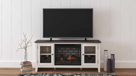 Furniture City Houma - Ashley Furniture - Dorrinson 60" TV Stand with Electric Fireplace - 60" TV Stand with Electric Fireplace - W287W3