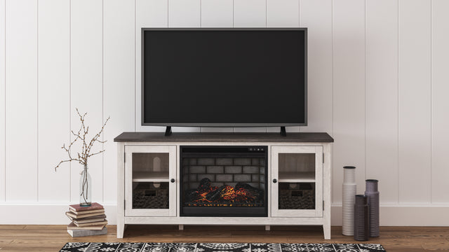 Furniture City Houma - Ashley Furniture - Dorrinson 60" TV Stand with Electric Fireplace - 60" TV Stand with Electric Fireplace - W287W3