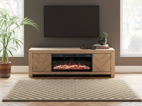 Furniture City Houma - Ashley Furniture - Cayboni 71" TV Stand with Electric Fireplace - 71" TV Stand with Electric Fireplace - W3787W1