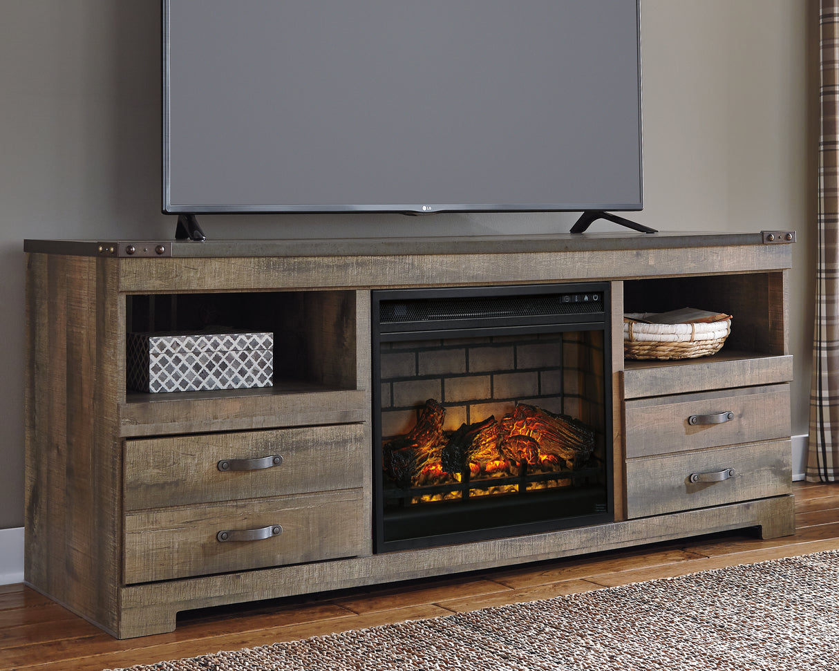 Furniture City Houma - Ashley Furniture - Trinell 63" TV Stand with Electric Fireplace - 63" TV Stand with Electric Fireplace - W446W9