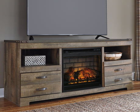 Furniture City Houma - Ashley Furniture - Trinell 63" TV Stand with Electric Fireplace - 63" TV Stand with Electric Fireplace - W446W9
