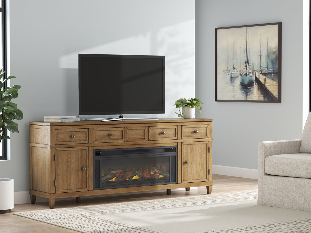 Furniture City Houma - Ashley Furniture - Sharlance 81" TV Stand with Electric Fireplace - 81" TV Stand with Electric Fireplace - W655W1