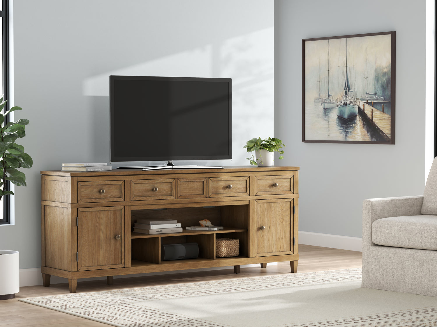 Furniture City Houma - Ashley Furniture - Sharlance 81" TV Stand - 81" - W655-68