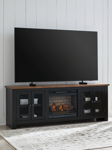 Furniture City Houma - Ashley Furniture - Wildenauer 76" TV Stand with Electric Fireplace - 76" TV Stand with Electric Fireplace - W664W1