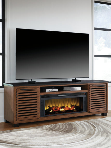 Furniture City Houma - Ashley Furniture - Kallari 84" TV Stand with Electric Fireplace - 84" TV Stand with Electric Fireplace - W737W1