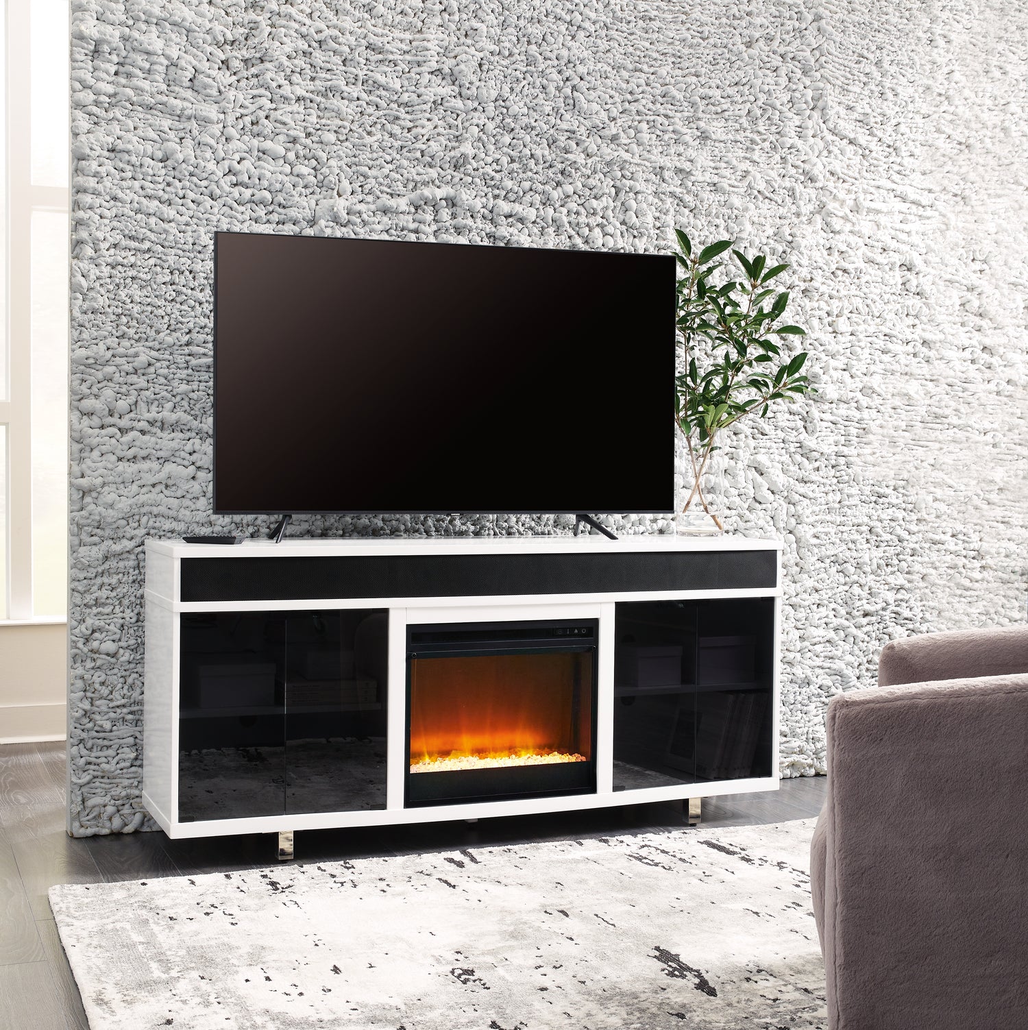 Furniture City Houma - Ashley Furniture - Gardoni 72" TV Stand with Electric Fireplace - 72" TV Stand with Electric Fireplace - W756W1