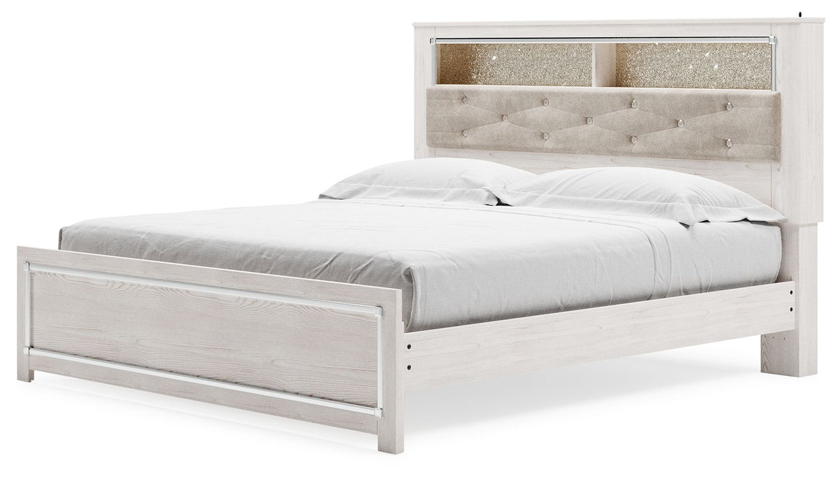 Altyra - King Bookcase Panel Bed - White