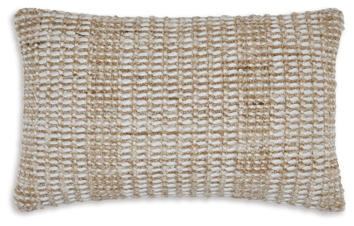 Hathby - Pillow (Set of 4) - Tan / White