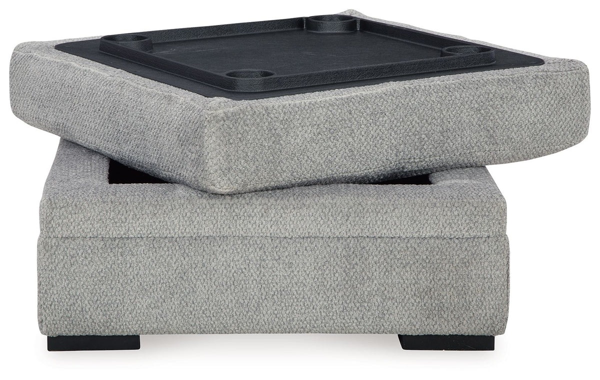 Casselbury - Ottoman With Storage - Cement