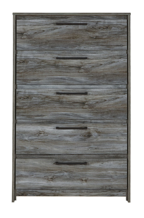 Baystorm - Five Drawer Chest - Gray