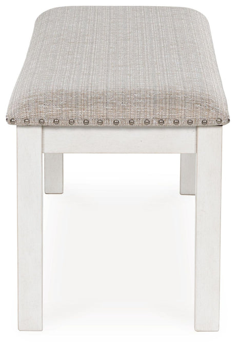 Robbinsdale - Large Upholstered Dining Room Bench - Antique White