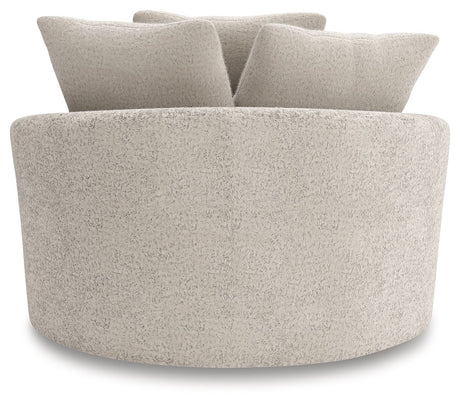 Cuddle Plush - Oversized Swivel Accent Chair - Arctic