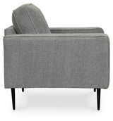Hazela - 2 Pc. - Chair, Ottoman - Charcoal