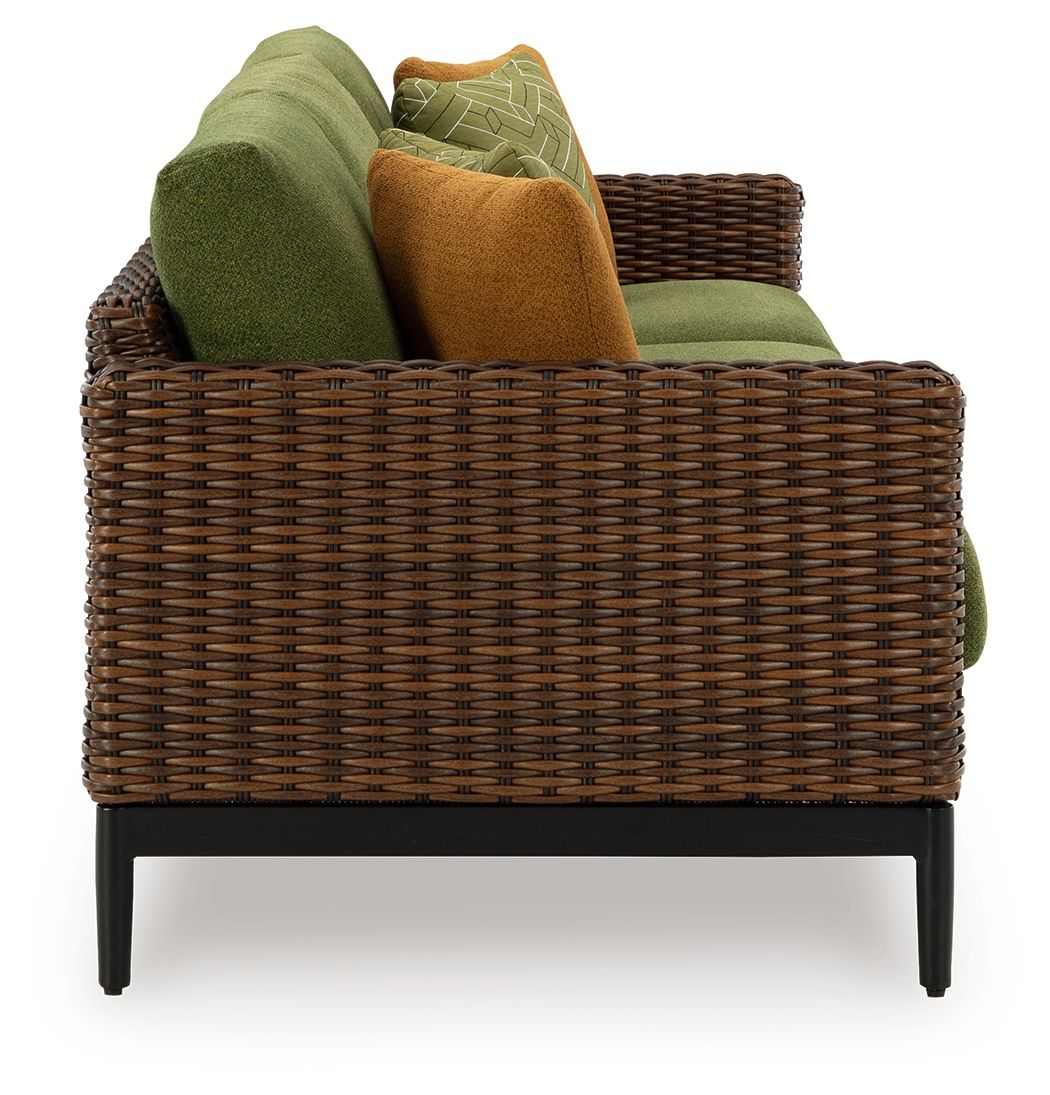 Horizon Hall - Sofa With Cushion - Brown / Green