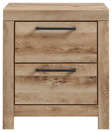 Hyanna - Two Drawer Night Stand - Tan Brown