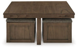 Boardernest - Cocktail Table With 4 Stools (Set of 5) - Brown