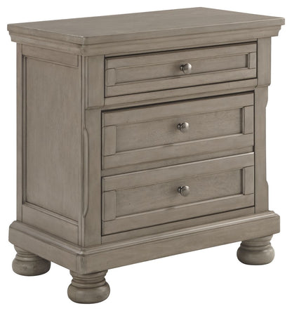 Lettner - Two Drawer Night Stand - Light Gray