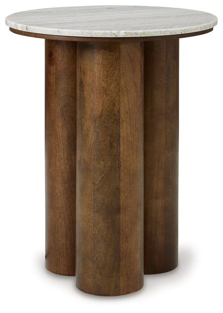 Henfield - Accent Table - Beige / Brown