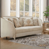 HD-7005 - Loveseat - Beige / Gold