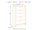 Derekson - Five Drawer Chest - Multi Gray